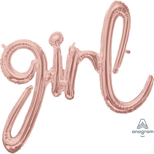 30″ SCRIPT PHRASE: "GIRL" - ROSE GOLD 