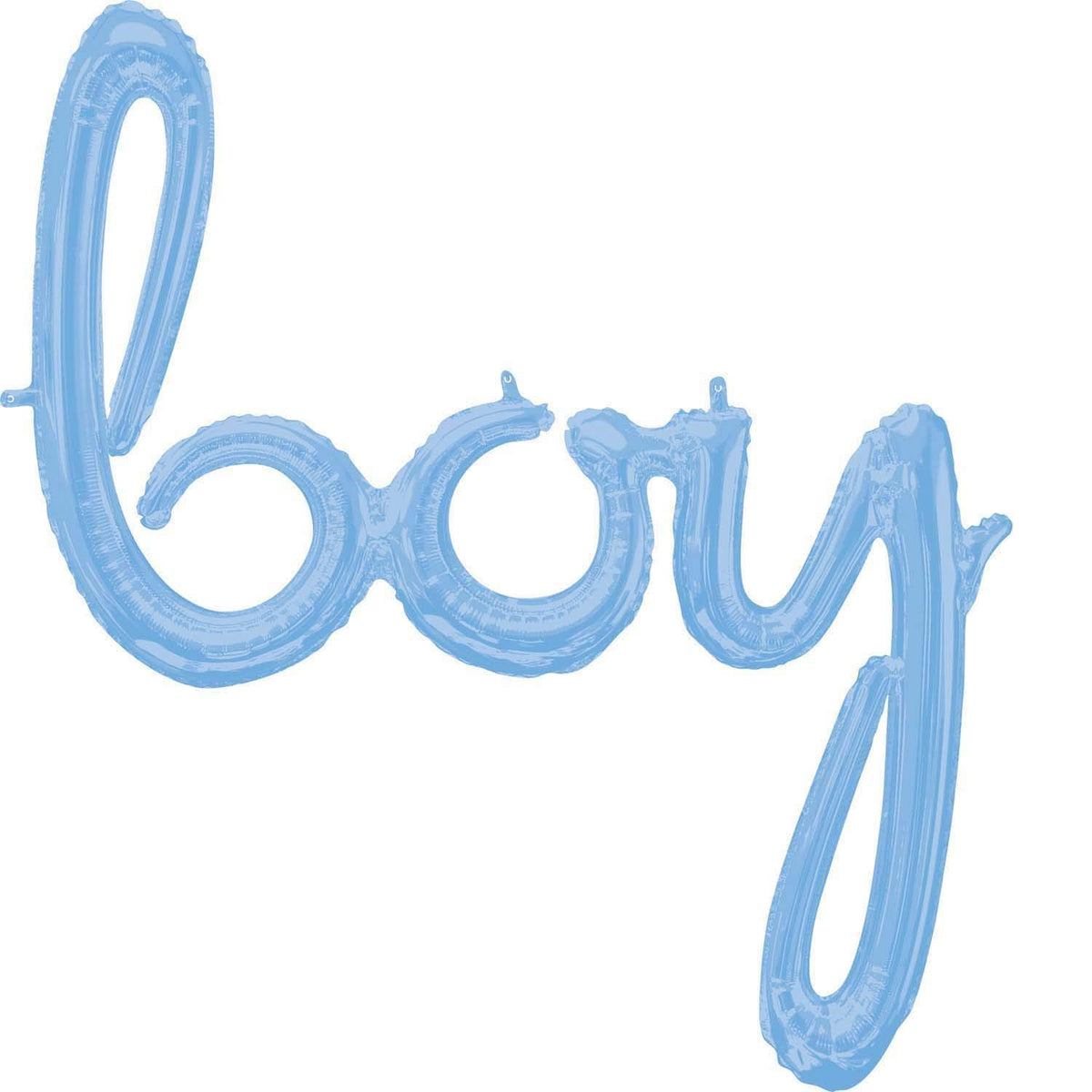 32″ “Boy” – Script Pale Blue- Air-Fill Mylar Balloon