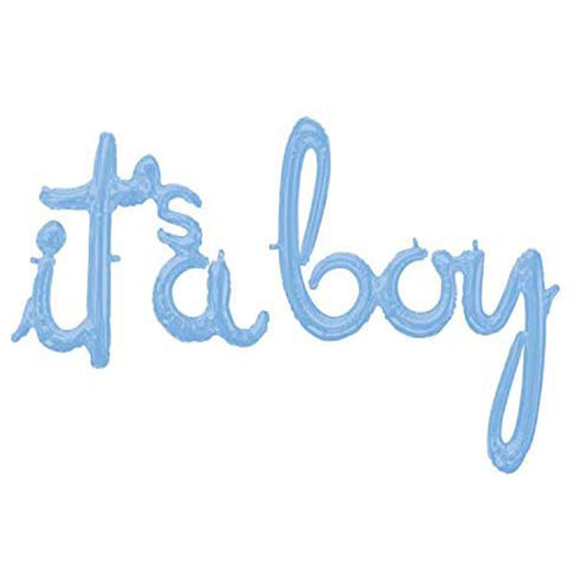 Phrase Script Shape  ITS A BOY PSTL BLU