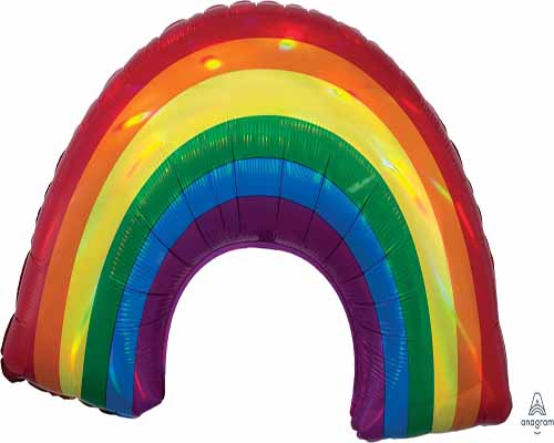 LRG Shape HOLO IRIDESCENT RAINBOW 36" 