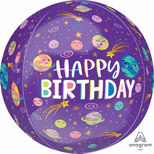 Party Balloons Orbz Smiling Galaxy 15" Foil Balloon 