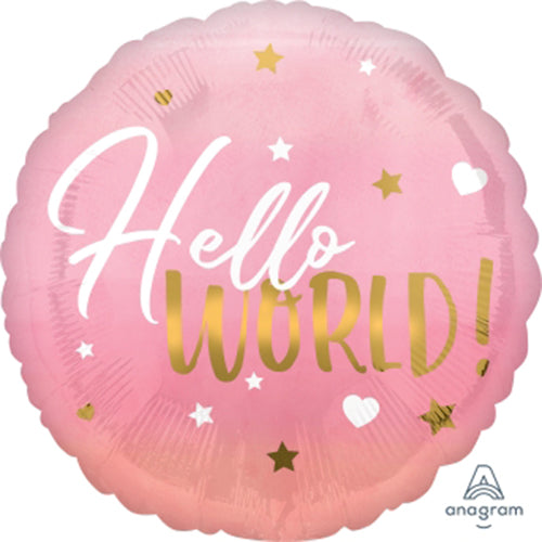 Party Balloon 18CI Hx Pink Baby Girl S40