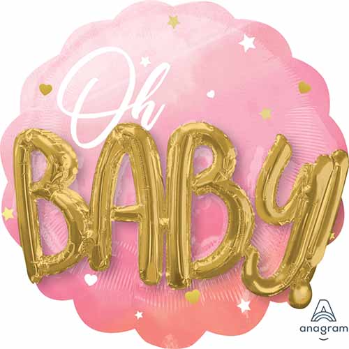 Party Balloons Multi-Balloons Pink Baby Girl P75