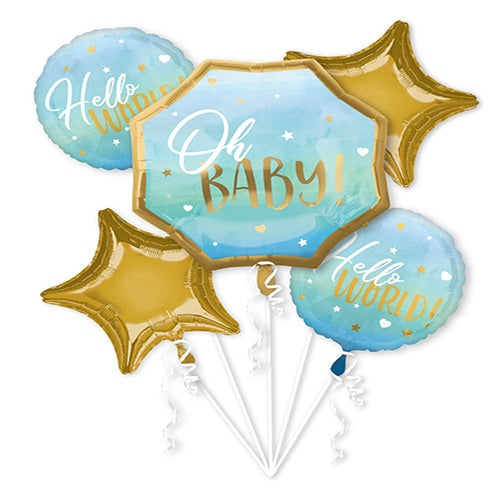 Party Balloon Blue Baby Boy  Ballloons Bunch
