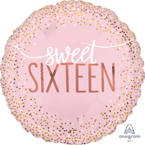 Party Balloon 18CI Hx Sixteen Blush S40