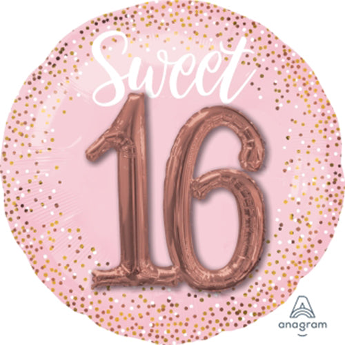 Party Balloon Multi-Balloon Sweet  Sixteen  27"  Foil Balloon 