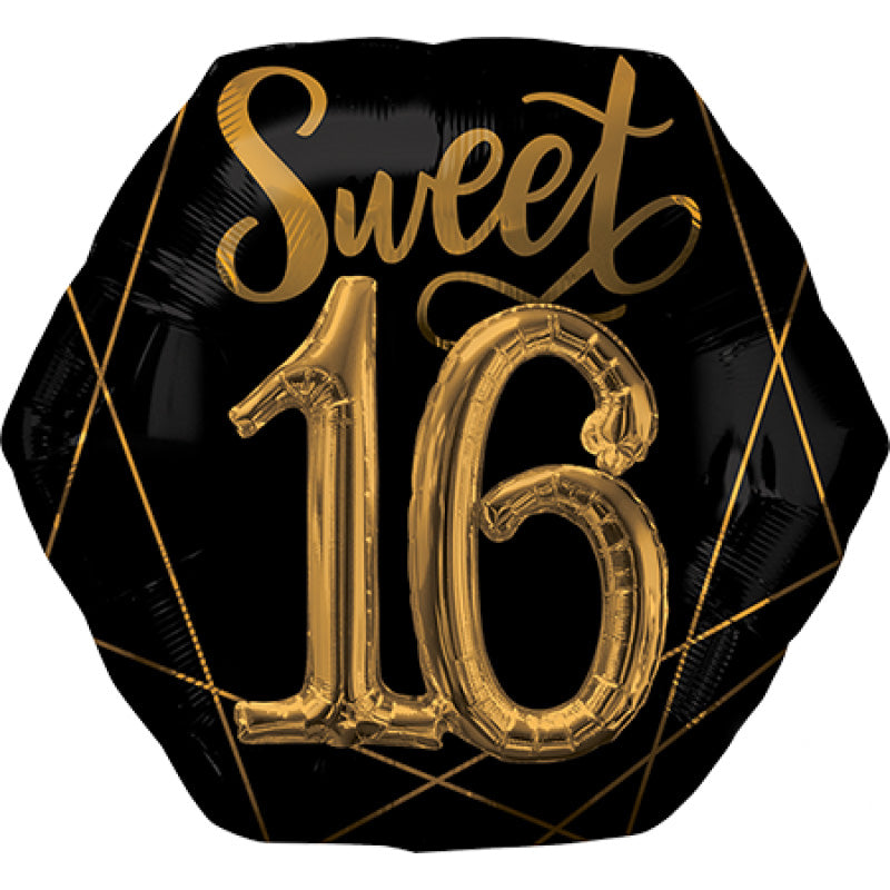 MULTI-BALLOON ELEGANT Sweet SIXTEEN FOIL BALLOON 30" 
