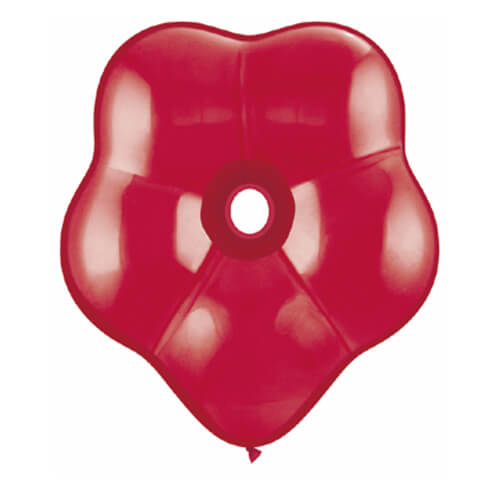 Party Balloon 16" Geo Blossom Ruby Red Latex Balloon