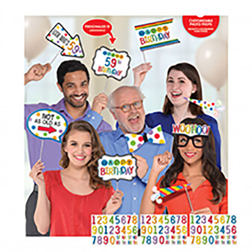 Party Balloon Rainbow Happy Birthday Photo Booth Props