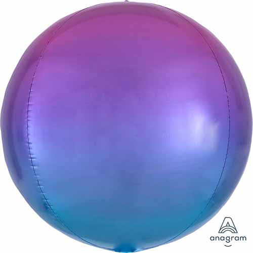 Ombre Oink & Blue ORBZ Foil Balloon 15"