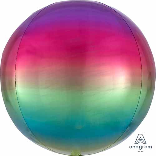 Party Balloons Orbz Ombre Rainbow- 20"