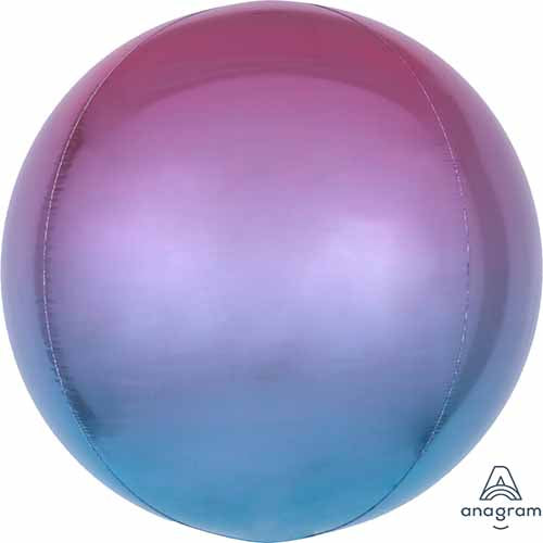 Party Balloons Orbz Ombre Pink, Purple &amp; Blue- 20"