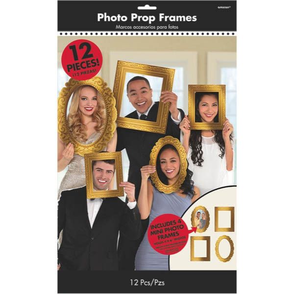Party Balloon Props Frame Photo Booth Gold