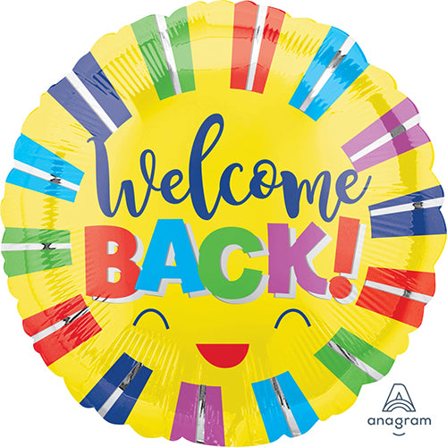 Welcome Back Round Foil Balloon 18"