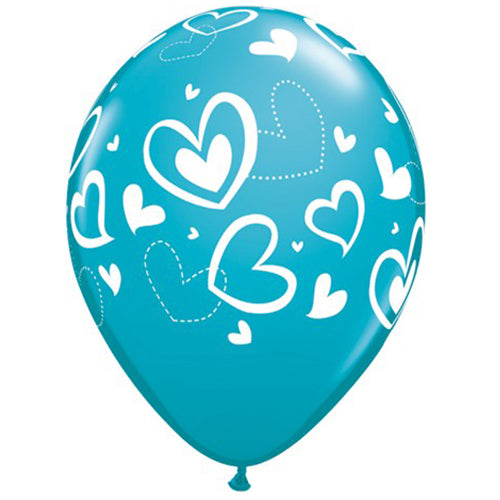 Party Balloon 11" Mix &amp; Match Hearts Latex Balloon
