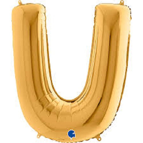 40" Gold Letter (U) Foil Balloon 