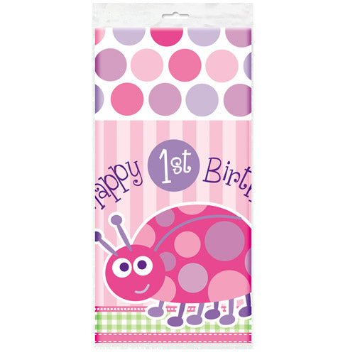 Party Balloon First Birthday Ladybug Decor Plastic Table Cover