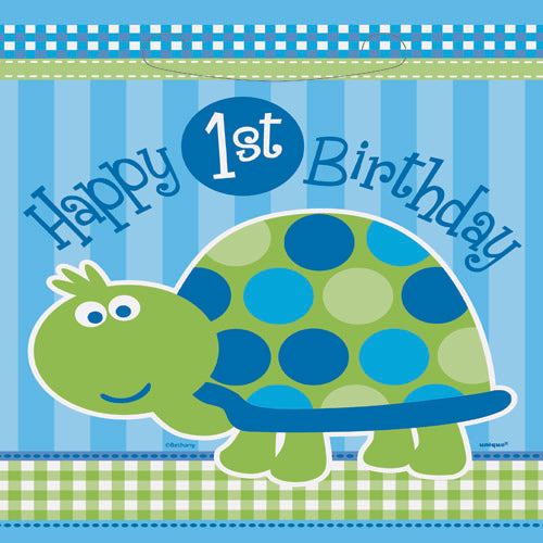 Party Balloon First Birthday Turtle Lootbags 8 Ct