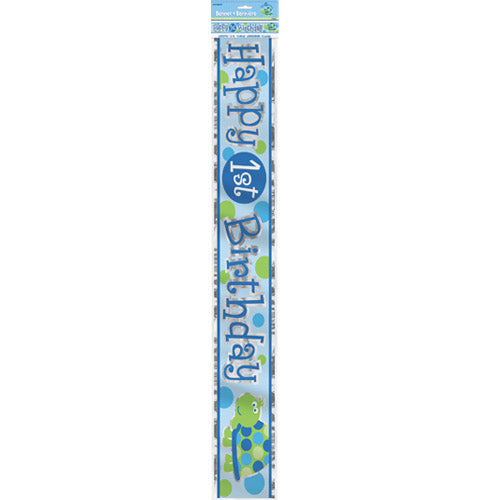 Party Balloon 1st Birthday Turtle Foil 12 Feet Banner