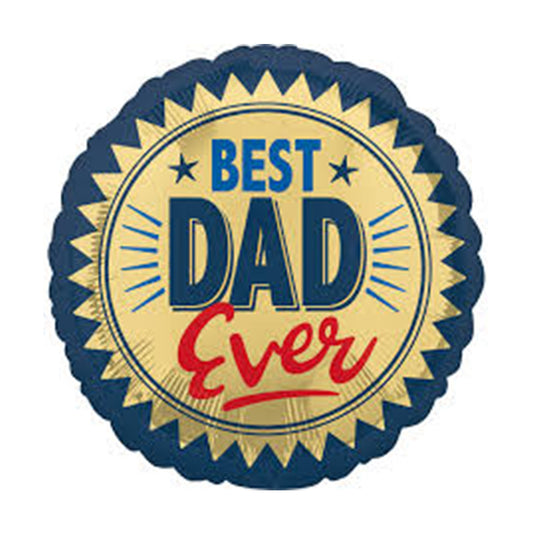 BEST DAD EVER GOLD STAMP FOIL BALLOON 