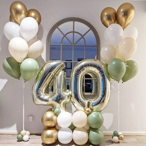 Happy 40th Birthday Balloons Bouquet