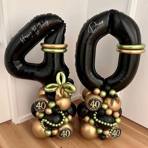 Happy 40th Birthday Balloons Bouquet