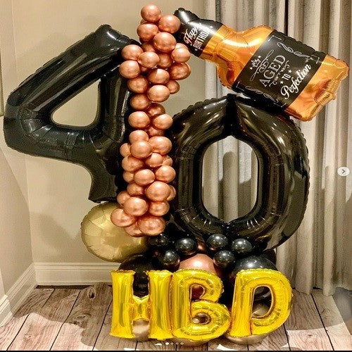 Happy 40th Birthday Balloons Bouquet