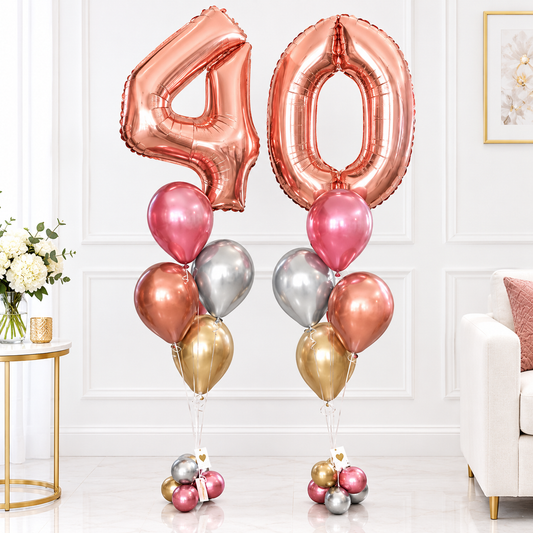 40th Birthday Balloons Bouquet