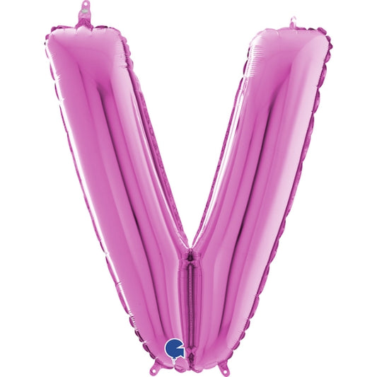 40" Pink Letter (V) Foil balloon 