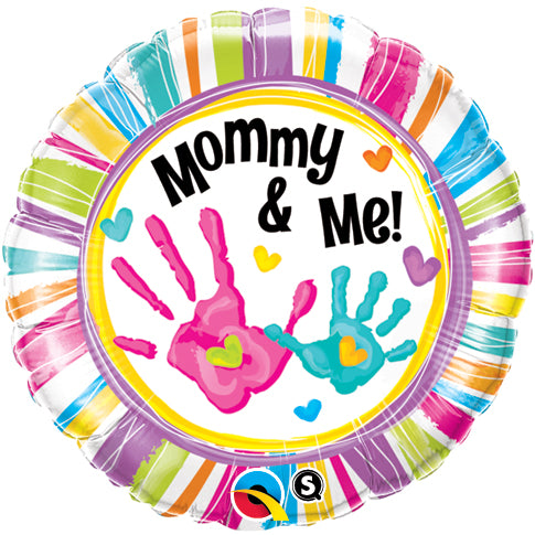 Party Balloon Mommy &amp; Me Hand Print Foil Balloon
