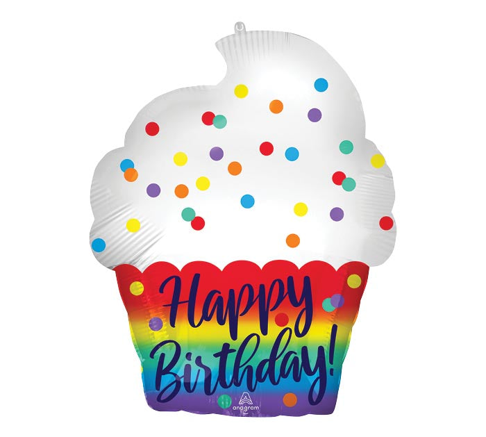 Happy Birthday Cake  18" Foil balloon 