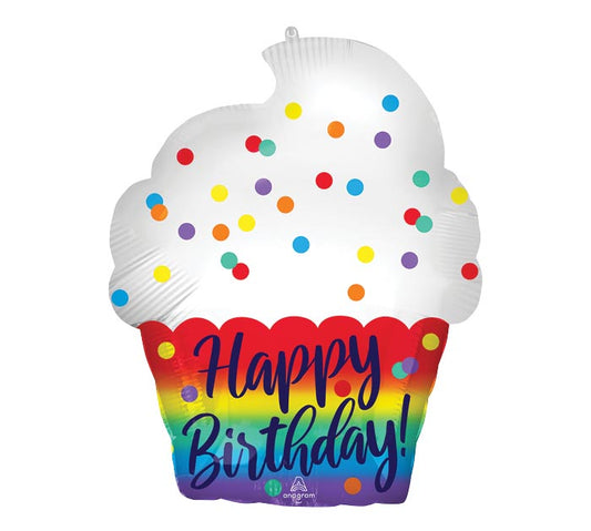 Happy Birthday Cake  18" Foil balloon 