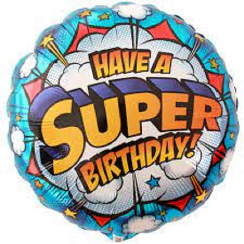 Party Balloon Super Birthday 18" Foil Balloon 