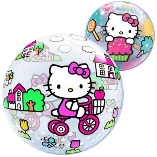 Party Balloon 22" Hello Kitty Pink Bubble Balloon