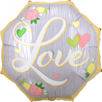 Wedding Love Floral Balloon 23"