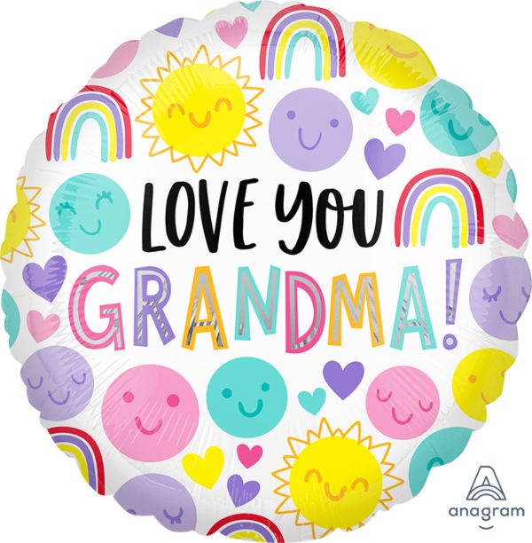 Love  You Grandma!  18" Foil Balloon  