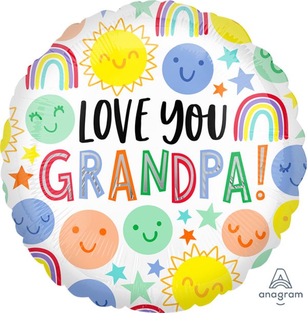 Love Yo u Grandpa 18" Foil Balloon 