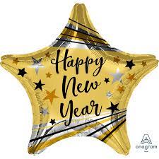 Happy New  Year  18" Star  Foil Balloon