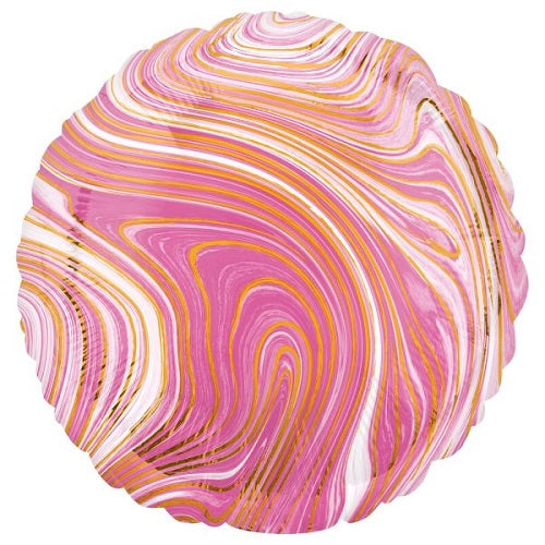 Party Balloon Pink Marble 18" Foil Balloon 