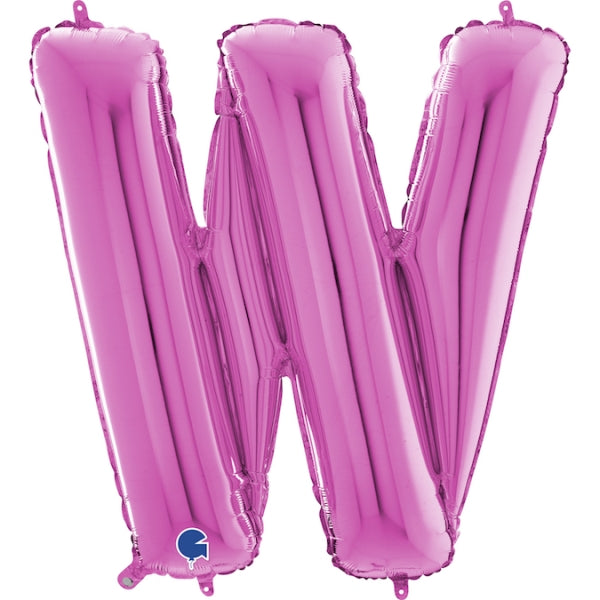 40" Pink Letter (W) Foil balloon 