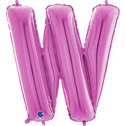40" Pink Letter (W) Foil balloon 