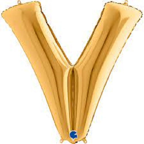 Party Balloon Gold Letter (V) Foil Balloon 