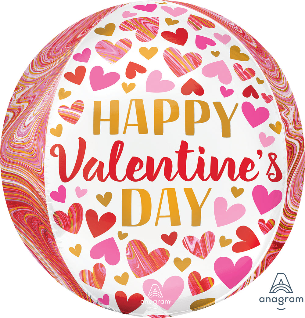 Happy valentine Day Marble ORBZ 15" 