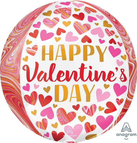 Happy valentine Day Marble ORBZ 15" 