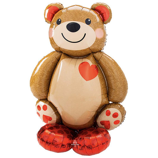 AirLoonz Cuddly Teddy Bear Foil Balloon, 48" Foil Balloon 