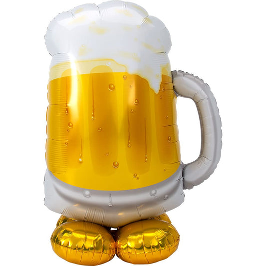AirLoonz Big Beer Mug Foil Balloon, 49" Foil Balloon 