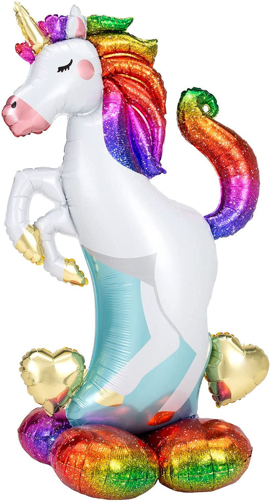 AirLoonz Rainbow Unicorn Balloon, 55" Foil Balloon 