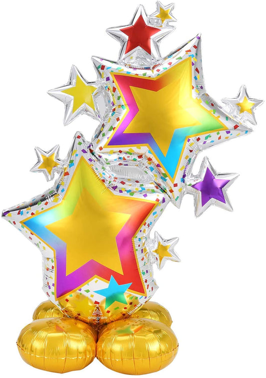 Star Cluster Airloonz Foil Balloon, Multicolor 59" 