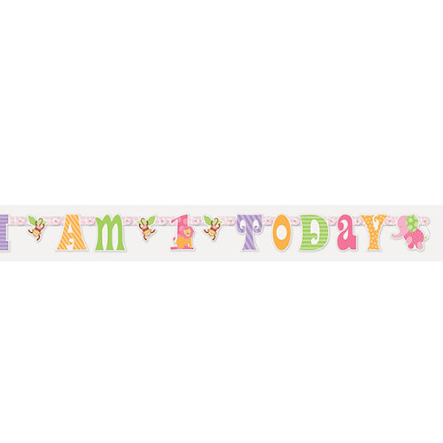 Party Balloon Pink Safri 12 Feet  Large Banner