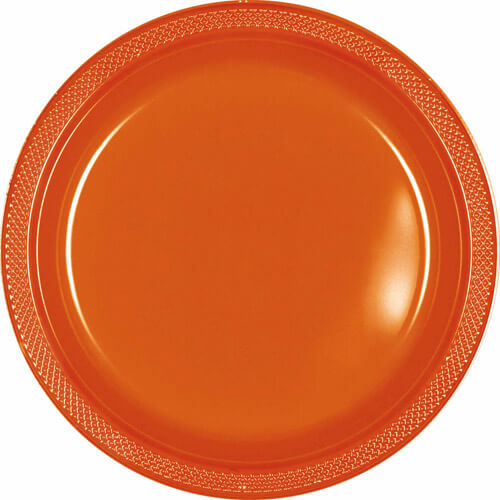Party Balloons- 9" Orange Plastic Plates